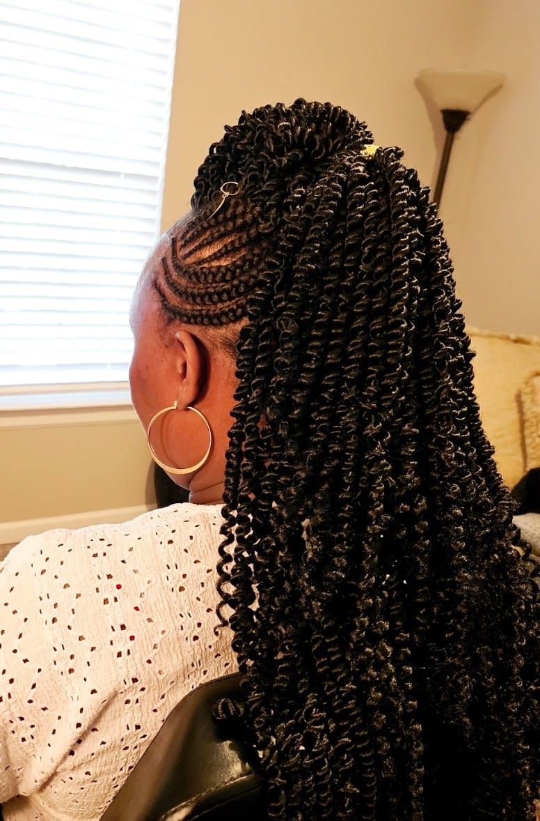Box Braids with Curly Ends
